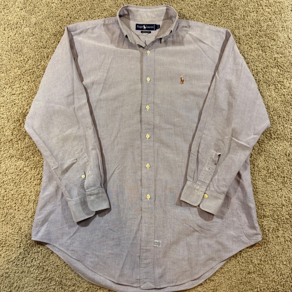 Ralph Lauren Other - Ralph Lauren Button Down Shirt Mens 16.5-33 Lavender Fair Oxford Cotton Logo